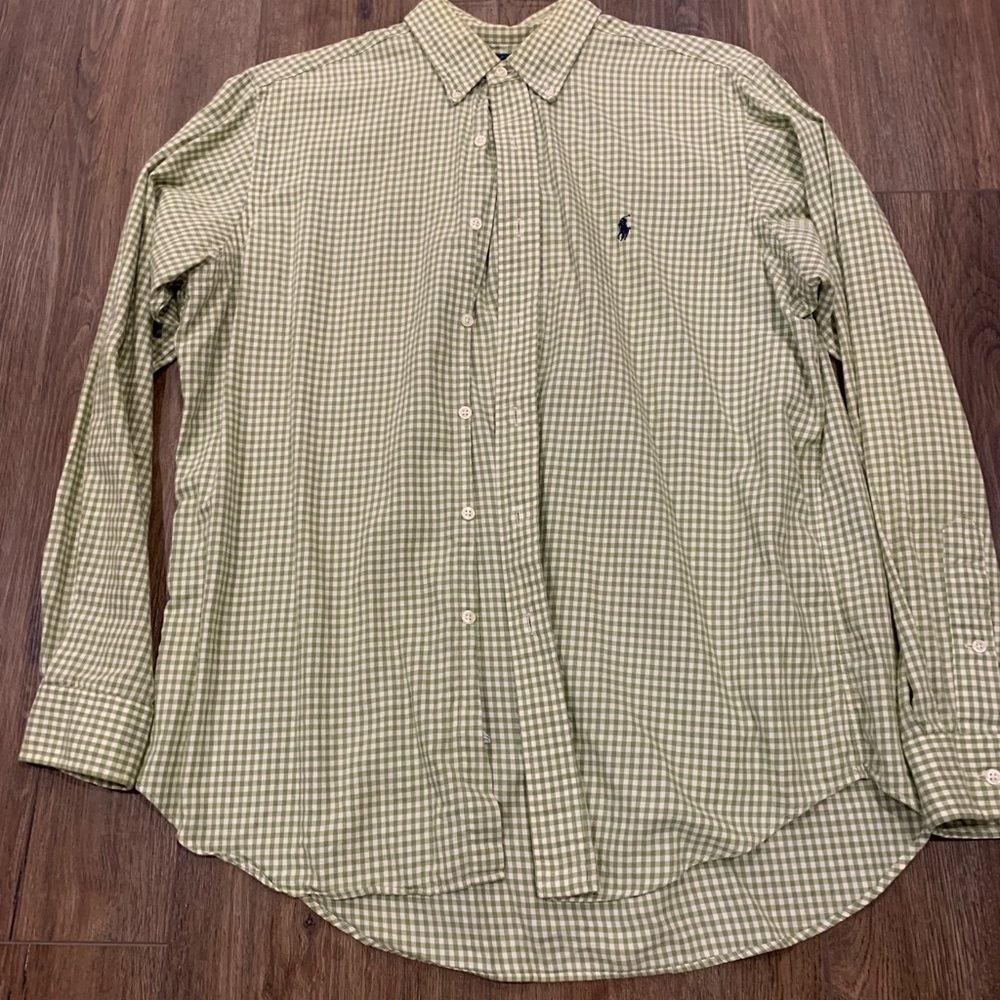 Ralph Lauren Green Checkered Casual Shirt